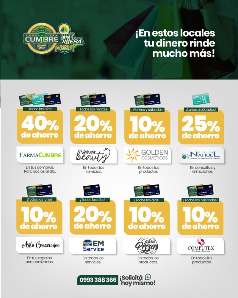 Tarjetas de crédito Cumbre